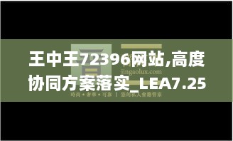 王中王72396网站,高度协同方案落实_LEA7.25.60移动版