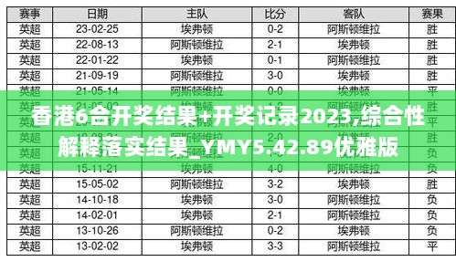 香港6合开奖结果+开奖记录2023,综合性解释落实结果_YMY5.42.89优雅版