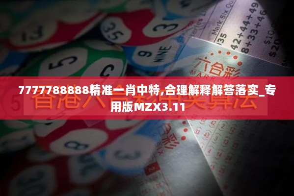 7777788888精准一肖中特,合理解释解答落实_专用版MZX3.11