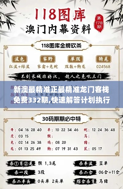 新澳最精准正最精准龙门客栈免费332期,快速解答计划执行_CKY9.40