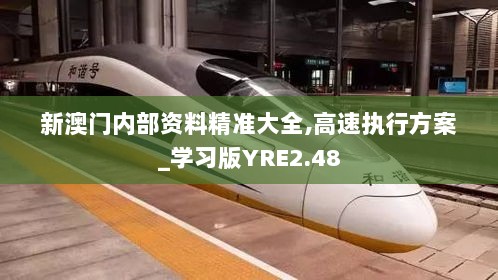 新澳门内部资料精准大全,高速执行方案_学习版YRE2.48