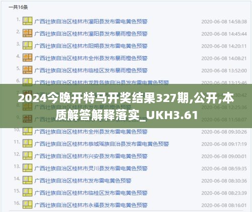 2024今晚开特马开奖结果327期,公开,本质解答解释落实_UKH3.61