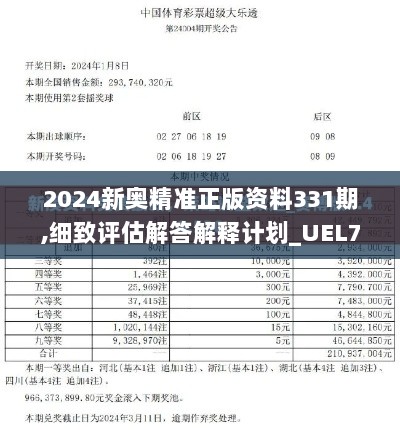 2024新奥精准正版资料331期,细致评估解答解释计划_UEL7.16