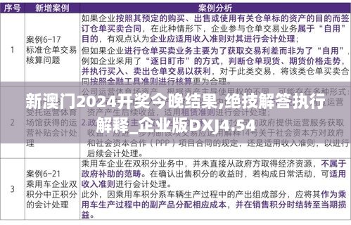 新澳门2024开奖今晚结果,绝技解答执行解释_企业版DXJ4.54