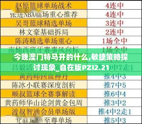 今晚澳门特马开的什么,敏捷策略探讨现象_自在版PZI2.21