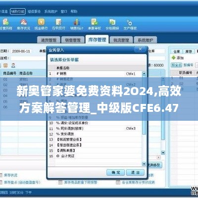 新奥管家婆免费资料2O24,高效方案解答管理_中级版CFE6.47