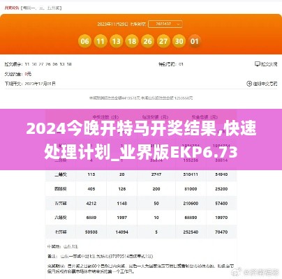 2024今晚开特马开奖结果,快速处理计划_业界版EKP6.73