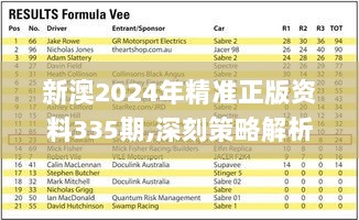 新澳2024年精准正版资料335期,深刻策略解析落实_ECD7.12