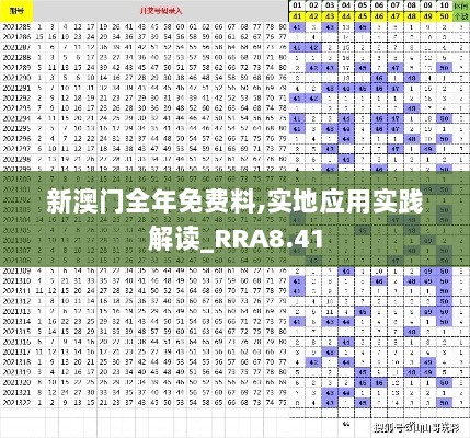 新澳门全年免费料,实地应用实践解读_RRA8.41