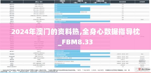 2024年澳门的资料热,全身心数据指导枕_FBM8.33