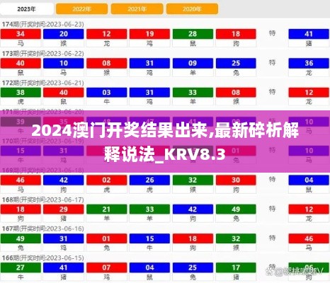 2024澳门开奖结果出来,最新碎析解释说法_KRV8.3