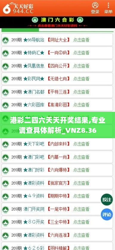 港彩二四六天天开奖结果,专业调查具体解析_VNZ8.36