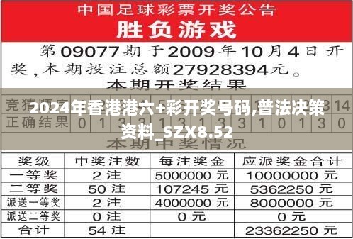 2024年香港港六+彩开奖号码,普法决策资料_SZX8.52