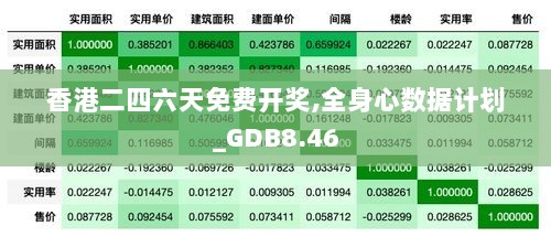 香港二四六天免费开奖,全身心数据计划_GDB8.46