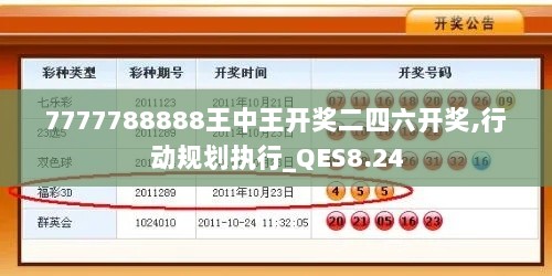 7777788888王中王开奖二四六开奖,行动规划执行_QES8.24