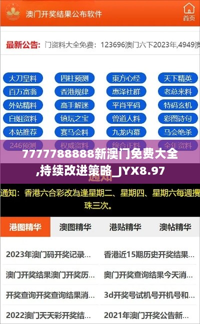 7777788888新澳门免费大全,持续改进策略_JYX8.97