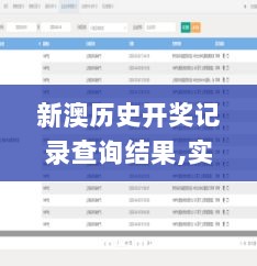 新澳历史开奖记录查询结果,实证数据分析_ISP8.77