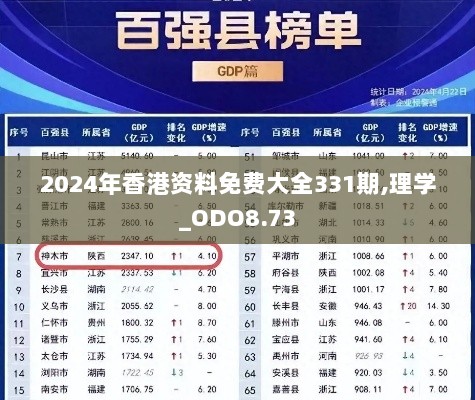 2024年香港资料免费大全331期,理学_ODO8.73