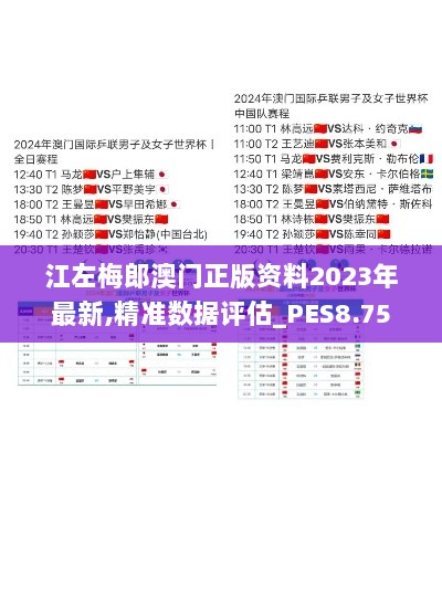 江左梅郎澳门正版资料2023年最新,精准数据评估_PES8.75