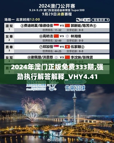 2024年澳门正版免费333期,强劲执行解答解释_VHY4.41