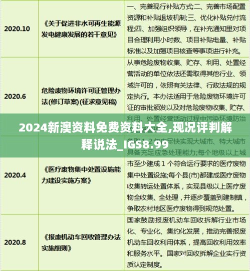 2024新澳资料免费资料大全,现况评判解释说法_IGS8.99