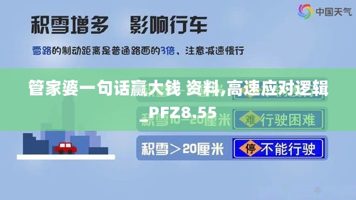 管家婆一句话赢大钱 资料,高速应对逻辑_PFZ8.55