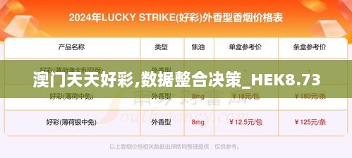 澳门天天好彩,数据整合决策_HEK8.73