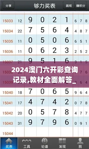 2024澳门六开彩查询记录,教材全面解答_OPP8.62