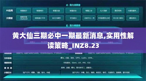 黄大仙三期必中一期最新消息,实用性解读策略_INZ8.23