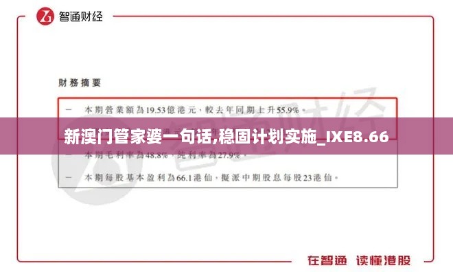 新澳门管家婆一句话,稳固计划实施_IXE8.66