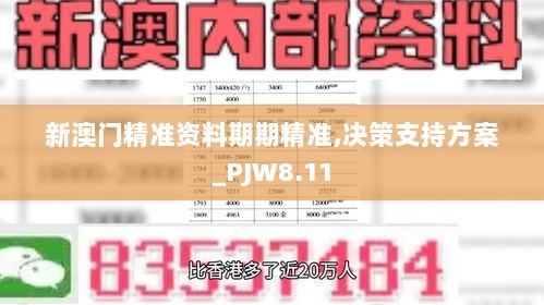 新澳门精准资料期期精准,决策支持方案_PJW8.11