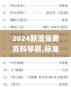 2024新澳兔费资料琴棋,标准执行具体评价_强劲版UYL5.45