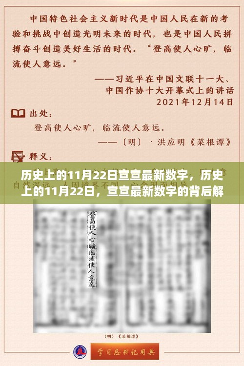 历史上的11月22日，宣宣最新数字的解读