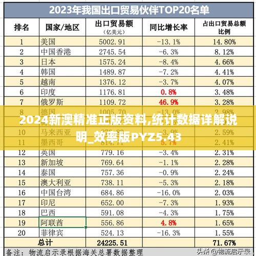 2024新澳精准正版资料,统计数据详解说明_效率版PYZ5.43