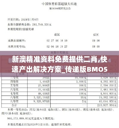 新澳精准资料免费提供二肖,快速产出解决方案_传递版BMO5.7