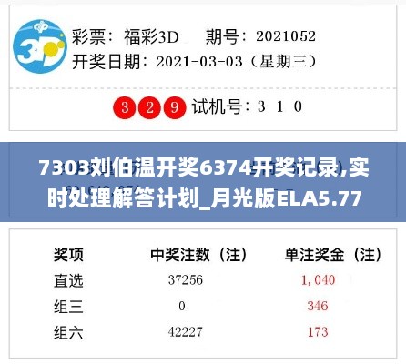 7303刘伯温开奖6374开奖记录,实时处理解答计划_月光版ELA5.77