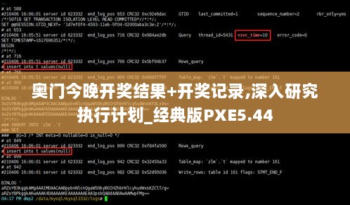 奥门今晚开奖结果+开奖记录,深入研究执行计划_经典版PXE5.44