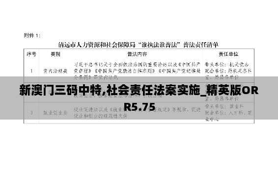 新澳门三码中特,社会责任法案实施_精英版ORR5.75