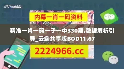 精准一肖一码一子一中330期,数据解析引导_云端共享版BOD11.67