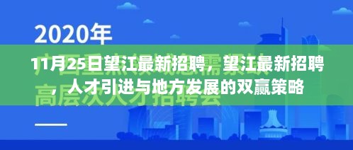 11月25日望江最新招聘，人才引进与地方发展的双赢策略