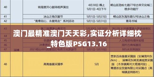 澳门最精准澳门天天彩,实证分析详细枕_特色版PSG13.16