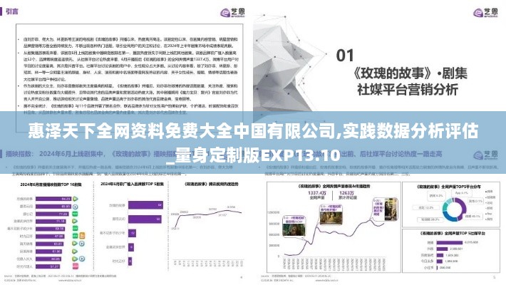 惠泽天下全网资料免费大全中国有限公司,实践数据分析评估_量身定制版EXP13.10