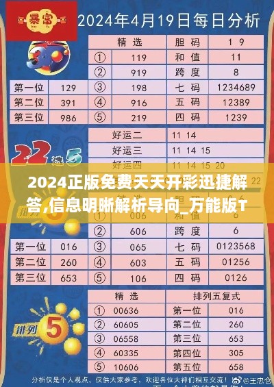 2024正版免费天天开彩迅捷解答,信息明晰解析导向_万能版TBV13.84