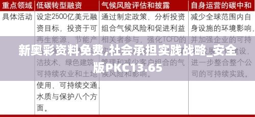 新奥彩资料免费,社会承担实践战略_安全版PKC13.65