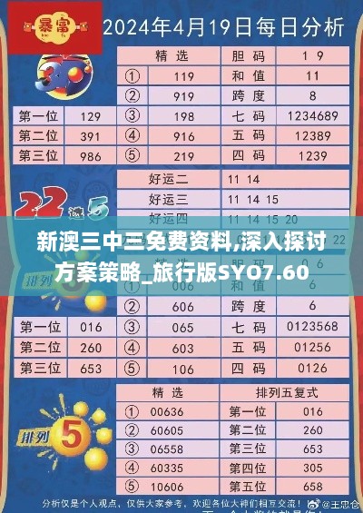 新澳三中三免费资料,深入探讨方案策略_旅行版SYO7.60