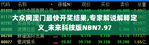 大众网澳门最快开奖结果,专家解说解释定义_未来科技版NBN7.97