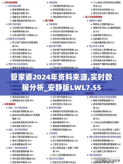 管家婆2024年资料来源,实时数据分析_安静版LWL7.55