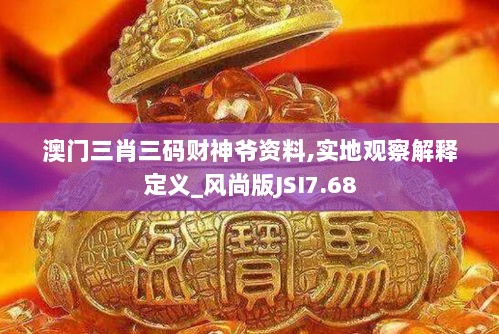 澳门三肖三码财神爷资料,实地观察解释定义_风尚版JSI7.68