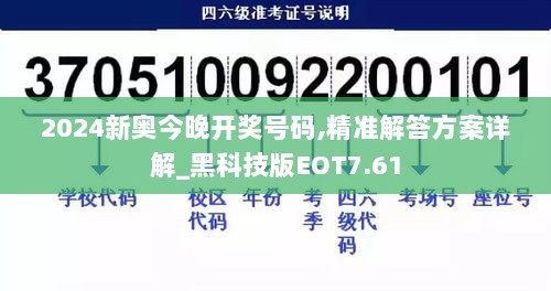 2024新奥今晚开奖号码,精准解答方案详解_黑科技版EOT7.61