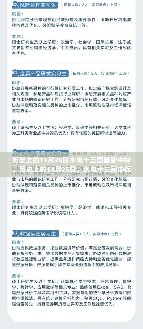 历史上的11月25日，水电十三局中标项目深度解析与体验报告